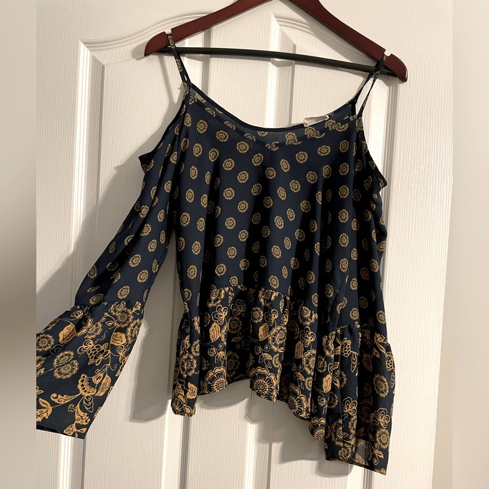 Sienna sky boho cold shoulder blouse